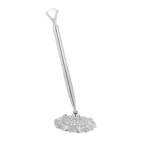 HOODANCOS Thekenstift Verlobungsstift Empfangsstift Kristallstifte Hochzeitskartenstifte Hochzeitssignaturstift Hochzeitsstift Empfangsschreibtischstift Juwelenstift Metall Silber von HOODANCOS