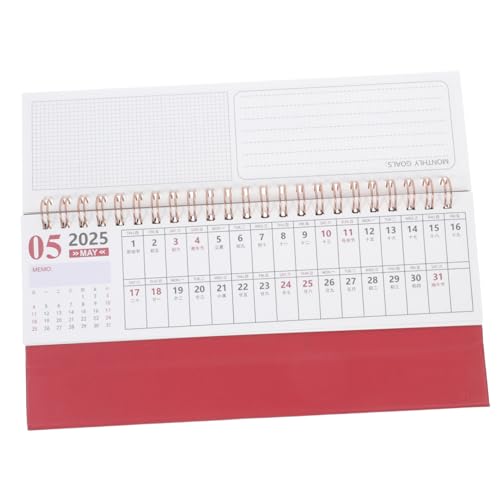 HOODANCOS Tischkalender 2025 Mini-tischkalender Desktop-kalender Stehende Kalender Büro-tischkalender Schreibtischkalenderstand Kalender 2024 Akademischer Kalender Standkalender Papier Rot HOODANCOS Tischkalender 2025 Mini-tischkalender Desktop-kalender Stehende Kalender Büro-tischkalender Schreibtischkalenderstand Kalender 2024 Akademischer Kalender Standkalender Papier Rot von HOODANCOS