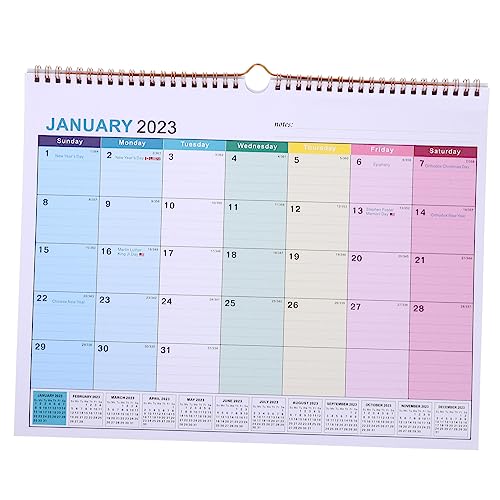 HOODANCOS Wandkalender Eleganter Spulenkalender für Schule Büro und Zuhause Monatsübersicht Langlebig und Geruchsfrei für Planung und Organisation von Terminen von HOODANCOS