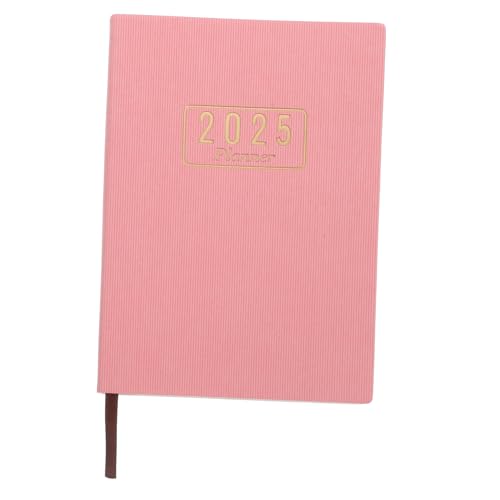 HOODANCOS Zeitplan 2025 Reisenotizbuch Planer Täglich Hauptbuch Gebundene Ausgabe Nummeriert Pro Wieder Auffüllbar Student Tagesplaner Notizblock Himmel Schule Leer Revision Geld Rosa Haut von HOODANCOS
