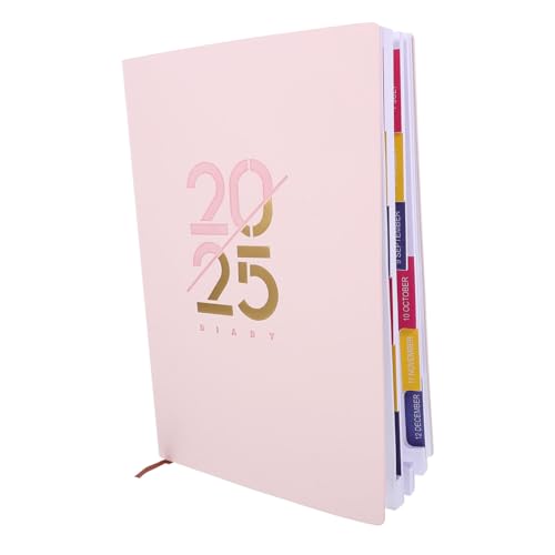 HOODANCOS Zeitplan 2025 Wöchentlich Schule Woche Tagebuch 2025 Monatsplaner 2024-2025 Akademisch Täglich Monatsplaner 2025 Tagesplaner Notizblock Hochzeit Terminplaner Pu Rosa von HOODANCOS