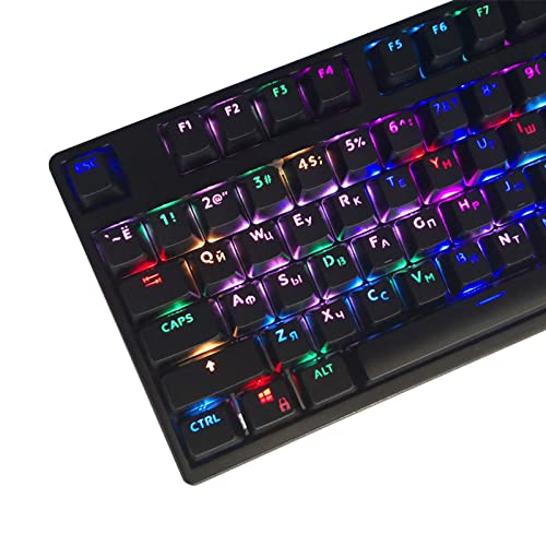 104 Stück ABS transparente Tastenkappen mechanische Tastatur-Tastenkappen Russisch Koreanisch Hintergrundbeleuchtung Tastenabdeckung für Cherry MX Switch ABS Hintergrundbeleuchtete Tastenkappen 104 Stück ABS transparente Tastenkappen mechanische Tastatur-Tastenkappen Russisch Koreanisch Hintergrundbeleuchtung Tastenabdeckung für Cherry MX Switch ABS Hintergrundbeleuchtete Tastenkappen von HOOLRZI