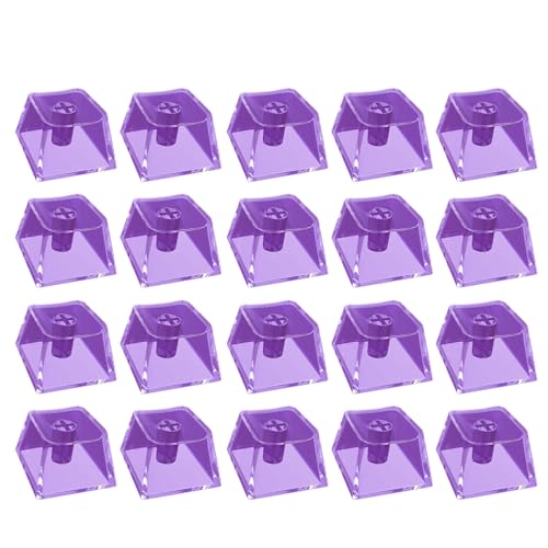 20 Stück transparente PC-Rohlinge Tastenkappen-Set Originalhöhe Kristall Transluzente Tastenkappen für mechanische Tastaturen von HOOLRZI