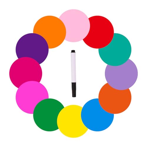Bunte radierbare Punkte, Kreise, Whiteboard-Marker, abnehmbare Aufkleber, Spots für Schüler, Schreibtisch, abwischbare Punkte für Klassenzimmertische, mehrfarbig, selbstklebend, löschbare Punkte für von HOOLRZI