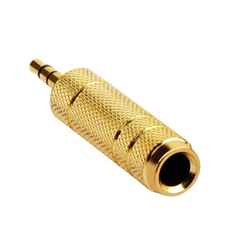 HOOLRZI 1 x 3 x Stereo-Adapter 1/8 auf 1/4 Konverter für Player-Kopfhörer und Musikinstrument-Zubehör HOOLRZI 1 x 3 x Stereo-Adapter 1/8 auf 1/4 Konverter für Player-Kopfhörer und Musikinstrument-Zubehör von HOOLRZI