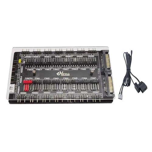 HOOLRZI 12V/4Pin 5V/3Pin ARGB Lüfter PWM HUB 1 Multiway Splitter Lüfter Verlängerungskabel Adapter Speed ​​Controller PC Gehäuse Beleuchtung von HOOLRZI