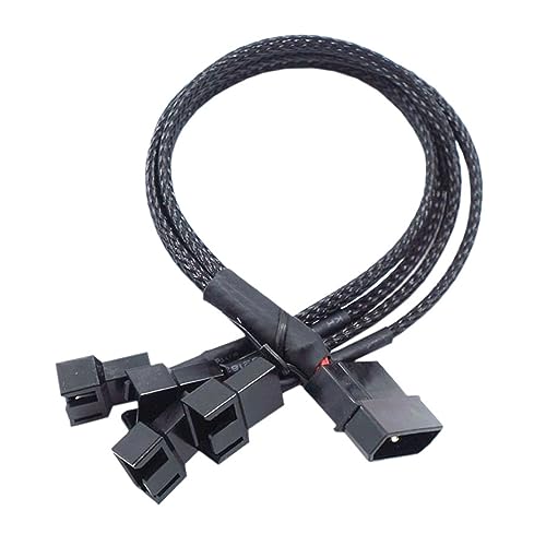 HOOLRZI 12V 4pin IDE Molex Zu 4-Ports 3Pin/4Pin Kühler Lüfter Splitter Adapter Konverter Netzteil Kabel Computer Für Kühlung Fan Adapter Kabel 4pin IDE Molex Zu 4-Port 3pin/4pin Netzteil Stecker von HOOLRZI