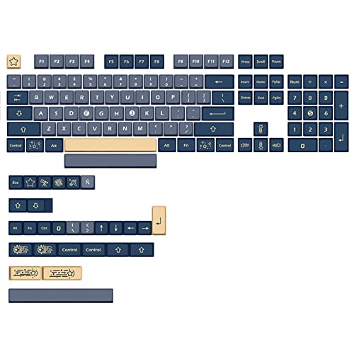 HOOLRZI 133Keys PBT Dye Subbed Stargaze Tastenkappen Für Mechanische Tastaturen Für Tastenkappe XDA Profil Für MX Schalter GK61/64/68/84/8 Stargaze Tastenkappen XDA Höhe von HOOLRZI