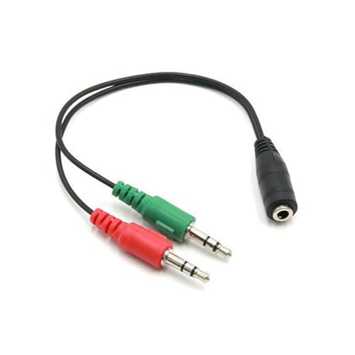 HOOLRZI 2-in-1-Kopfhörer-Splitter, 3,5-mm-Buchse auf 2-Stecker, Kopfhörer-Splitter, 2-Port-Headset-Adapter für Smartphones, Mikrofon HOOLRZI 2-in-1-Kopfhörer-Splitter, 3,5-mm-Buchse auf 2-Stecker, Kopfhörer-Splitter, 2-Port-Headset-Adapter für Smartphones, Mikrofon von HOOLRZI