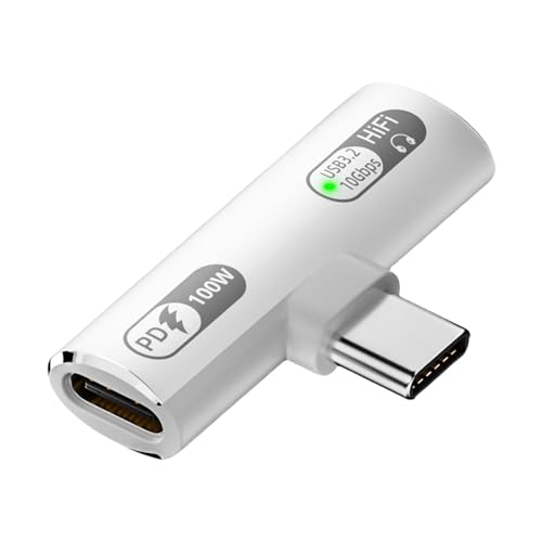 HOOLRZI 2-in-1-USB-C-Ladeadapter für nahtloses Hören und schnelles Aufladen auf Handy-Tisch-Signalübertragung von HOOLRZI