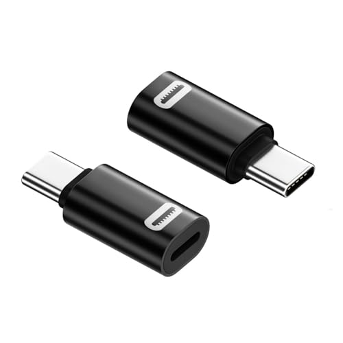 HOOLRZI 2 tragbare 8-polige Buchse auf USB-C-Stecker-Adapterstecker mit Wärmeregulierung und Funktionen für Reisen von HOOLRZI