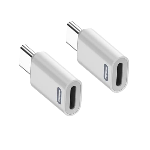 HOOLRZI 2 tragbare 8-polige Buchse auf USB-C-Stecker-Adapterstecker mit Wärmeregulierung und Funktionen für Reisen von HOOLRZI