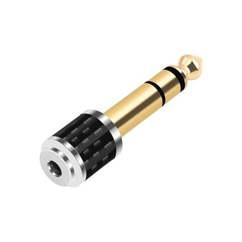 HOOLRZI 3,5 mm auf 6,35 mm Audioadapter für Musiker, Kopfhörer, elektronische Tastaturen und Gitarren HOOLRZI 3,5 mm auf 6,35 mm Audioadapter für Musiker, Kopfhörer, elektronische Tastaturen und Gitarren von HOOLRZI