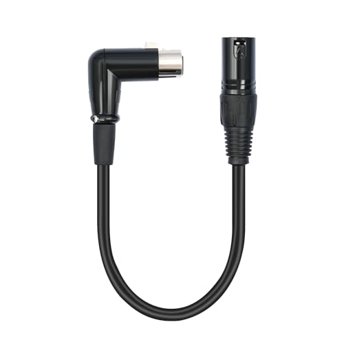 HOOLRZI 3-poliger Mikrofon-Verlängerungskabel-Adapter, 90 Grad, 3-polige Buchse auf gerader 3-poliger Mikrofonstecker HOOLRZI 3-poliger Mikrofon-Verlängerungskabel-Adapter, 90 Grad, 3-polige Buchse auf gerader 3-poliger Mikrofonstecker von HOOLRZI