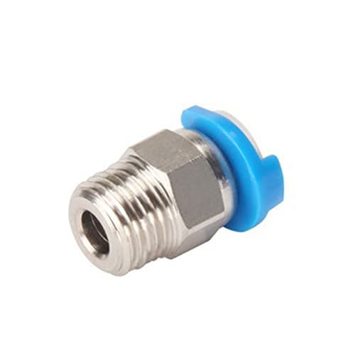 HOOLRZI 3D Drucker PC4-01 Pneumatischer Gerader Anschluss M10-Gewindeanschluss Edelstahl Push to Anschluss Mit Dichtung Pc4-01-Anschluss von HOOLRZI