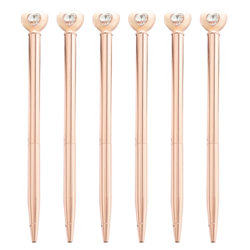 HOOLRZI 6 x Kugelschreiber, Liebesherz, glattes Schreiben, 1,0 mm, Unterschriften, Ölstift, dekorativer Stift für Schule, Büro, Arbeit HOOLRZI 6 x Kugelschreiber, Liebesherz, glattes Schreiben, 1,0 mm, Unterschriften, Ölstift, dekorativer Stift für Schule, Büro, Arbeit von HOOLRZI