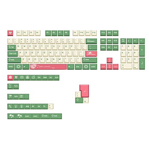 HOOLRZI 85% PBT Sweet Keycaps 136-Key Dye Sublimation Kirsche Höhe Für Tastenkappen Für MX Switch Mechanische Tastatur Keyca Pbt Keycaps 136 Keys Profile Sweet Theme von HOOLRZI