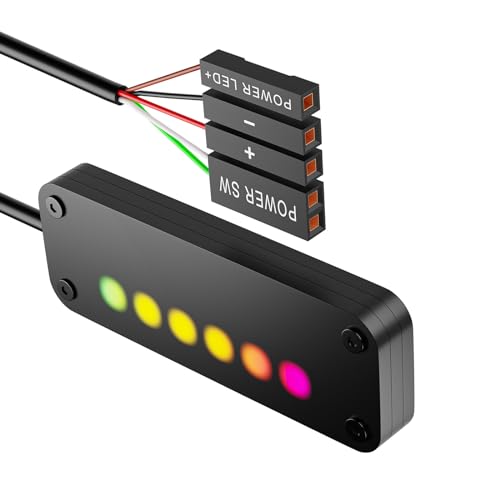 HOOLRZI EIN/Ausschalter Für Desktop Computer Desktop PC Steuerung Power SW Power LED Kontrollschalter Einfache PC Stromversorgung Externe Taste Verlängerungskabel Für Desktop PC Steuerung von HOOLRZI