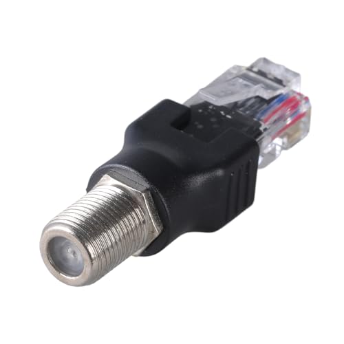 HOOLRZI Ftype Buchse auf RJ45-Stecker, Ethernet-Koaxial-Koppler-Adapter für Leitungsprüfer HOOLRZI Ftype Buchse auf RJ45-Stecker, Ethernet-Koaxial-Koppler-Adapter für Leitungsprüfer von HOOLRZI