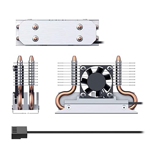 HOOLRZI Für M.2 Intelligente Geschwindigkeit M2 SSD Lüfter Kupfer Rohr Doppelseitige Kühler Blatt Nvme Solid Disk Kühlung Kühlkörper SSD Fan Nvme M.2 von HOOLRZI