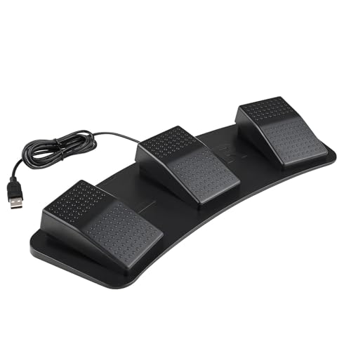 HOOLRZI Für Pedalschalter FS3-P USB Triple Way Momentan Fußbetätigter Pedalcontroller Mit Anti Rutsch Schalter Switcher Fußpedalschalter EIN Aus Gitarre von HOOLRZI