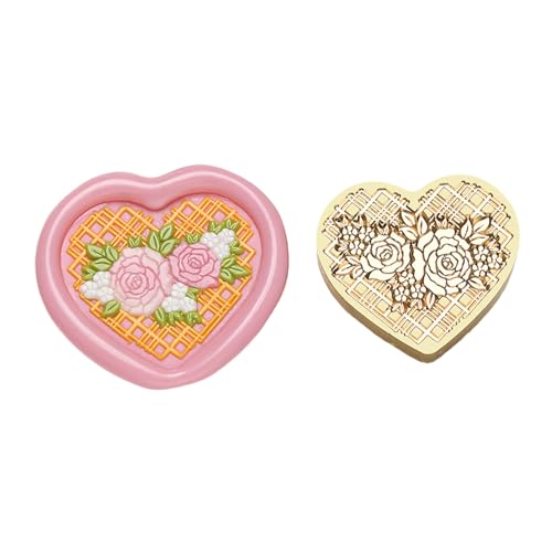 HOOLRZI Heart Series Wachsstempel, Siegelstempel in Herzform, Siegelwachs, Stempel für Einladungen, Scrapbooking, Umschläge, Briefe, Dekorationen HOOLRZI Heart Series Wachsstempel, Siegelstempel in Herzform, Siegelwachs, Stempel für Einladungen, Scrapbooking, Umschläge, Briefe, Dekorationen von HOOLRZI