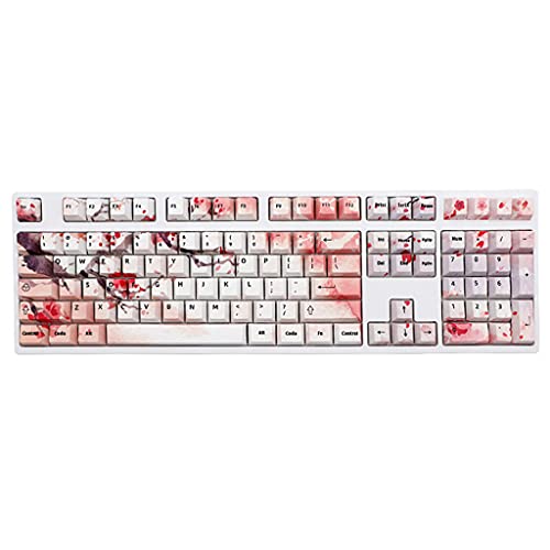 HOOLRZI Mechanische Tastatur Tastenkappen Muster OEM Profil 108 Tasten Dye Sub Tastenkappen Für Cherry MX GK61 64 84 96 Pbt Tastenkappen Set 108 von HOOLRZI