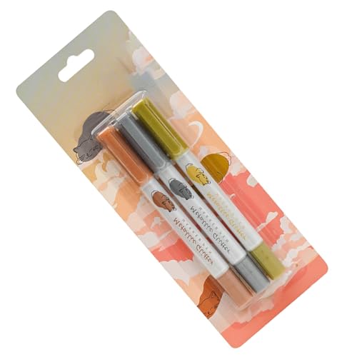 HOOLRZI Metallic-Marker mit feiner / breiter Spitze, doppelseitig, für Stein, Keramik, Holz, Metall, Papier, Glas, Stoff, 3 Stück HOOLRZI Metallic-Marker mit feiner / breiter Spitze, doppelseitig, für Stein, Keramik, Holz, Metall, Papier, Glas, Stoff, 3 Stück von HOOLRZI