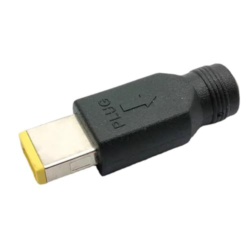 HOOLRZI Schwarzer Ladeadapter, Netzteil-Adapter DC5521 auf quadratischen Anschluss, Umwandlungskopf, Buchse auf Stecker, Konverter von HOOLRZI