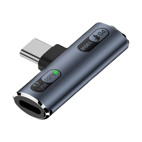 HOOLRZI USB-C-Adapter, effizientes Laden und Synchronisieren von Daten, USB-C-Stecker auf Buchse, 4-poliger Kopfhörer-Adapter HOOLRZI USB-C-Adapter, effizientes Laden und Synchronisieren von Daten, USB-C-Stecker auf Buchse, 4-poliger Kopfhörer-Adapter von HOOLRZI