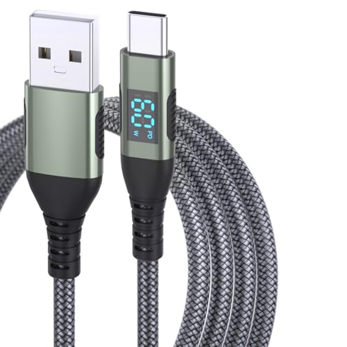 HOOLRZI USB C Kabel Schnellladung USB C Kabel Speed Ladekabel LED Display USB Kabel Multifunktional für Smartphones von HOOLRZI
