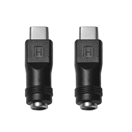 HOOLRZI USB-C-Netzadapter Typ C Stecker auf DC 5,5 x 2,1 mm Buchse Adapter für stabilen Stromanschluss, Stromumwandlungsadapter von HOOLRZI