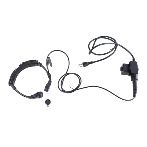HOOLRZI Verbesserte Air Tubes Hals-Vibrations-Mikrofon-Headsets, Akustikschlauch-Ohrhörer für IC-F4TR/IC-F10/IC-F20/IC-V82 Walkies-Talkies HOOLRZI Verbesserte Air Tubes Hals-Vibrations-Mikrofon-Headsets, Akustikschlauch-Ohrhörer für IC-F4TR/IC-F10/IC-F20/IC-V82 Walkies-Talkies von HOOLRZI