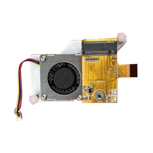 PCIe auf M.2 NVMe SSD kleine Erweiterungsplatine mit Lüfter für RPI5 Board Mini-Erweiterungszubehör für RPI5 von HOOLRZI