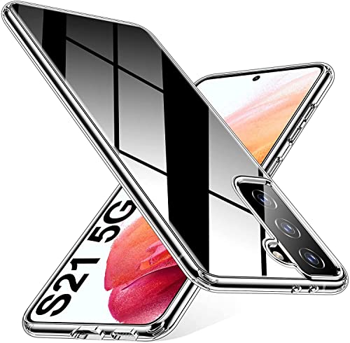 HOOMIL Clear Serie für Samsung Galaxy S21 5G Hülle, [Echtes Telefongefühl] Extrem Transparent Weich Silikon Case Dünn Handyhülle für Samsung S21 Schutzhülle - Durchsichtig von HOOMIL