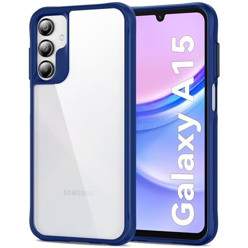 HOOMIL Crystal Clear Hülle für Samsung Galaxy A15 4G/5G, Nie Vergilbung Transparent Case Handyhülle - Blau von HOOMIL