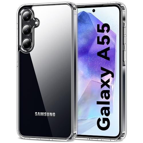 HOOMIL Crystal Clear Hülle für Samsung Galaxy A55 5G, Nie Vergilbung Transparent Case Handyhülle - Durchsichtig von HOOMIL