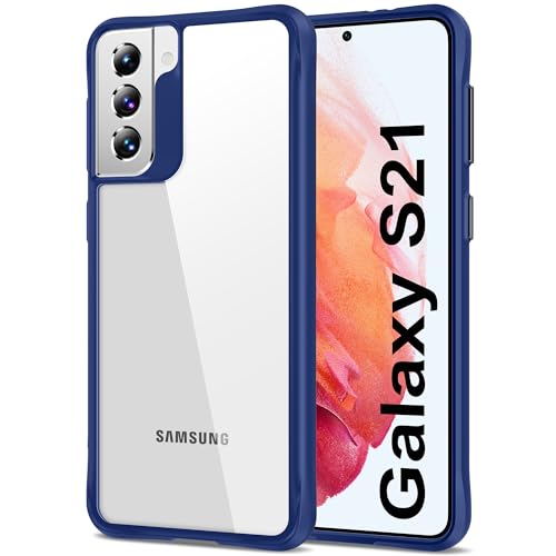 HOOMIL Crystal Clear Hülle für Samsung Galaxy S21 5G, Nie Vergilbung Transparent - Blau von HOOMIL
