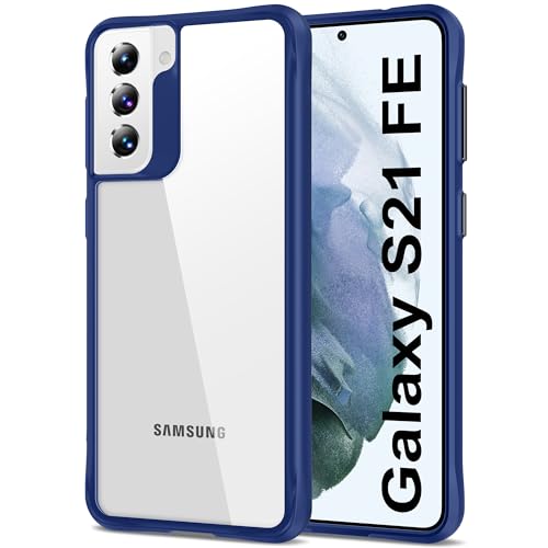 HOOMIL Crystal Clear Hülle für Samsung Galaxy S21 FE 5G, Nie Vergilbung Transparent - Blau von HOOMIL