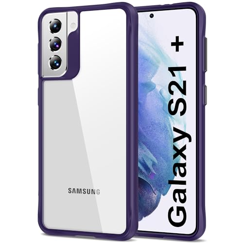 HOOMIL Crystal Clear Hülle für Samsung Galaxy S21 Plus 5G, Nie Vergilbung Transparent - Lila von HOOMIL