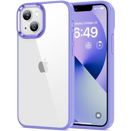 HOOMIL Crystal Clear Hülle für iPhone 13 Mini 5,4 Zoll, Nie Vergilbung Transparent - Helllila von HOOMIL