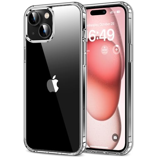 HOOMIL Crystal Clear Hülle für iPhone 15, Nie Vergilbung Transparent - Durchsichtig von HOOMIL