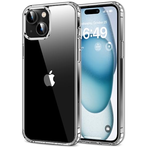 HOOMIL Crystal Clear Hülle für iPhone 15 Plus, Nie Vergilbung Transparent - Durchsichtig von HOOMIL