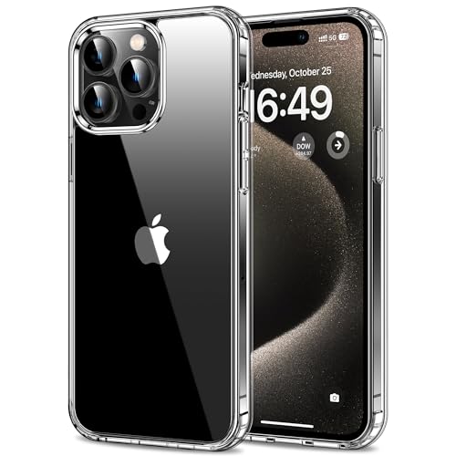 HOOMIL Crystal Clear Hülle für iPhone 15 Pro Max, Nie Vergilbung Transparent - Durchsichtig von HOOMIL