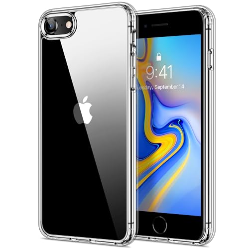 HOOMIL Crystal Clear Hülle für iPhone 8/7, iPhone SE 2022/2020, Nie Vergilbung transparent HandyHülle Stoßfest Schutzhülle Anti-Kratzt Case - Durchsichtig von HOOMIL