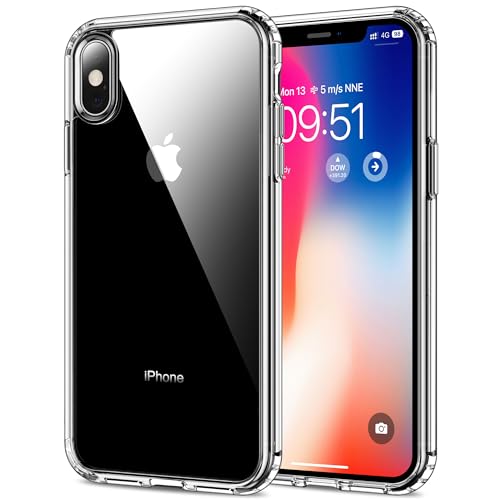 HOOMIL Crystal Clear Hülle für iPhone X/XS, Nie Vergilbung Transparent - Durchsichtig von HOOMIL