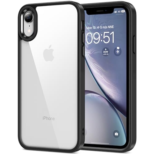 HOOMIL Crystal Clear Hülle für iPhone XR, Nie Vergilbung Transparent - Schwarz von HOOMIL