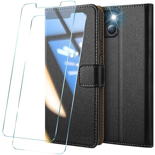HOOMIL Handyhülle für iPhone 14 und iPhone 13 Hülle mit Schutzfolie, Premium Leder Case Klappbar Schutzhülle für iPhone 14/13 - Schwarz HOOMIL Handyhülle für iPhone 14 und iPhone 13 Hülle mit Schutzfolie, Premium Leder Case Klappbar Schutzhülle für iPhone 14/13 - Schwarz von HOOMIL