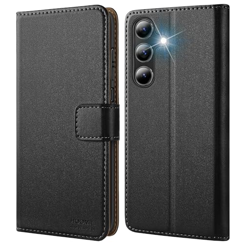 HOOMIL MagFlip Handyhülle für Samsung Galaxy A55 5G Hülle, Premium Leder Case Klappbar Schutzhülle für Samsung A55 5G - Schwarz von HOOMIL