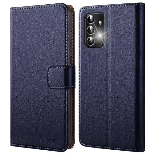 HOOMIL MagFlip Hülle für Samsung Galaxy A54 5G, [Erstklassige Handwerk] Premium Leder Klappbar Case Handyhülle Schutzhülle - Blau von HOOMIL